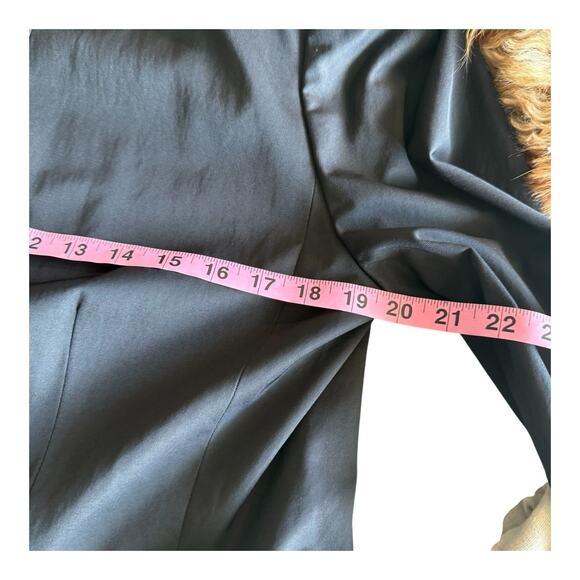 Banana Republic Timeless Black Button Front Lined Trench Coat Rain Jacket Large - Picture 9 of 11
